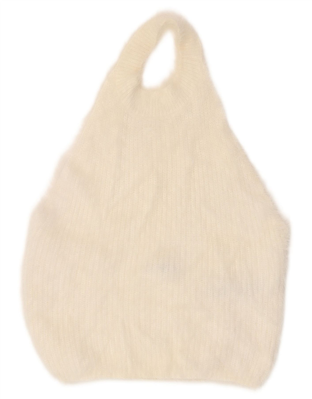 Zara Womens Knit Halter Top Reino Unido 14 Grande Nylon Branco
