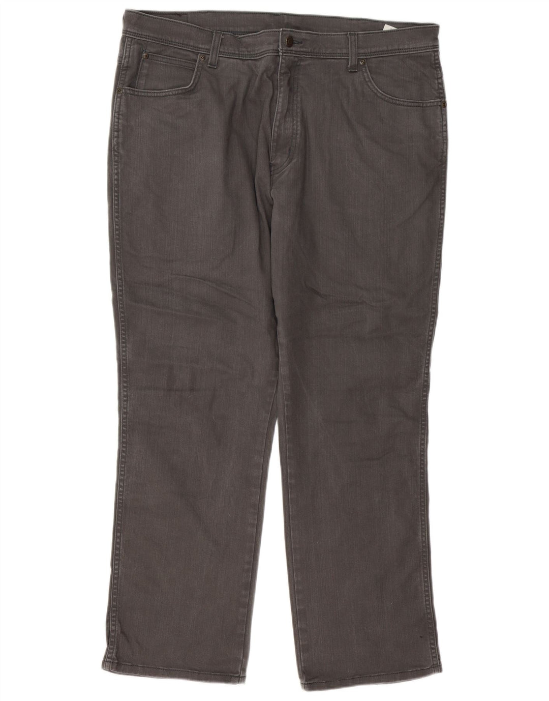 Wrangler Masculino Regular Straight Jeans W40 L30 Cinza Algodão