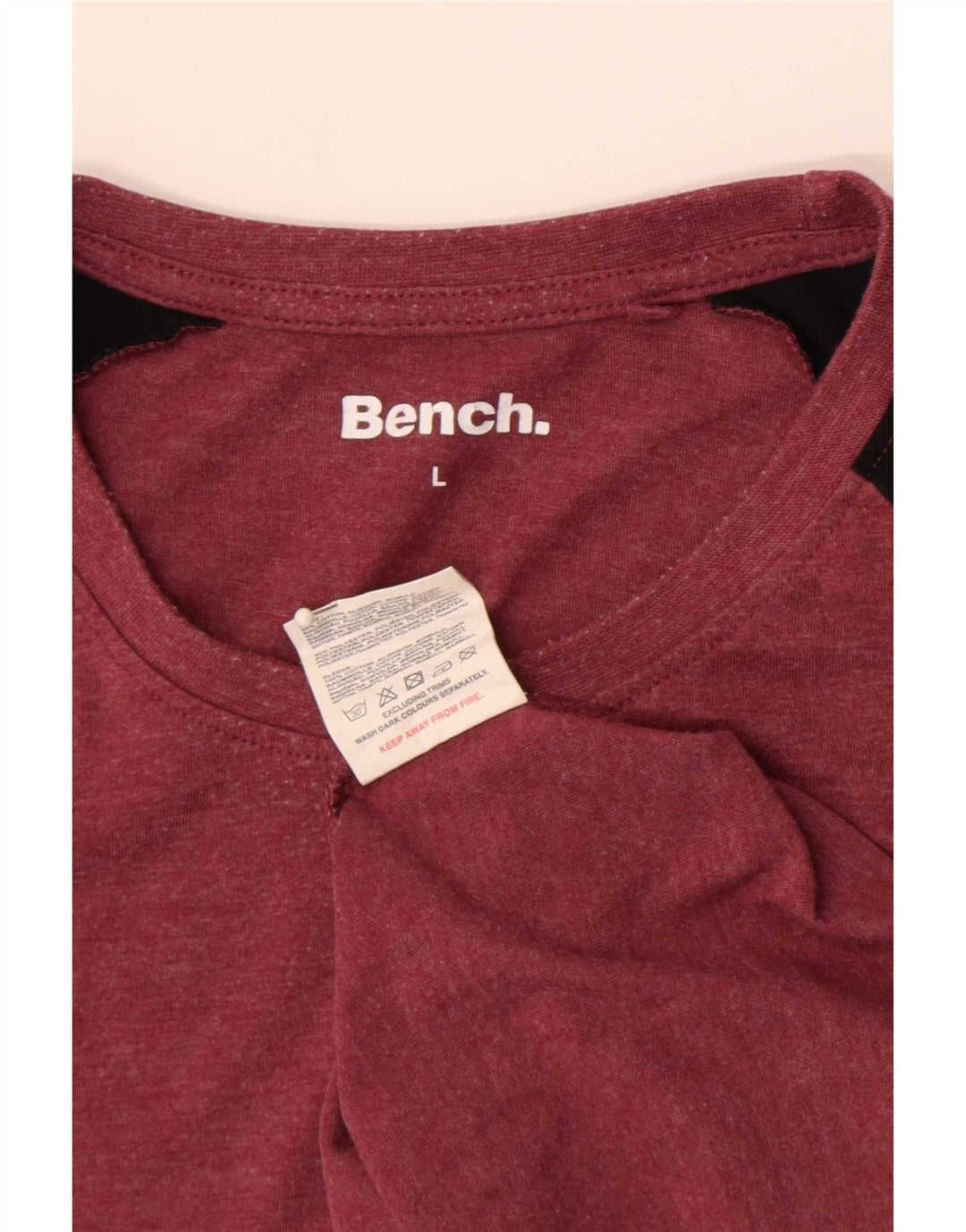 Camiseta masculina de manga curta regular Bench Top grande de algodão colorido vermelho