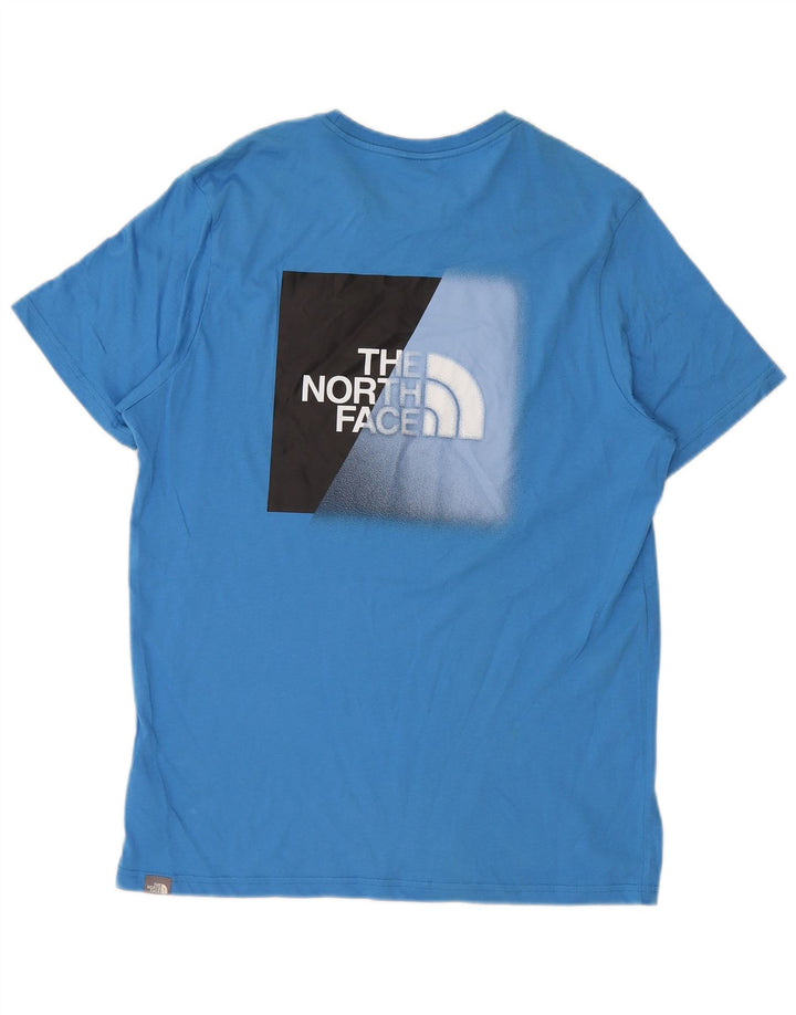 Camiseta gráfica masculina The North Face Top de algodão azul médio