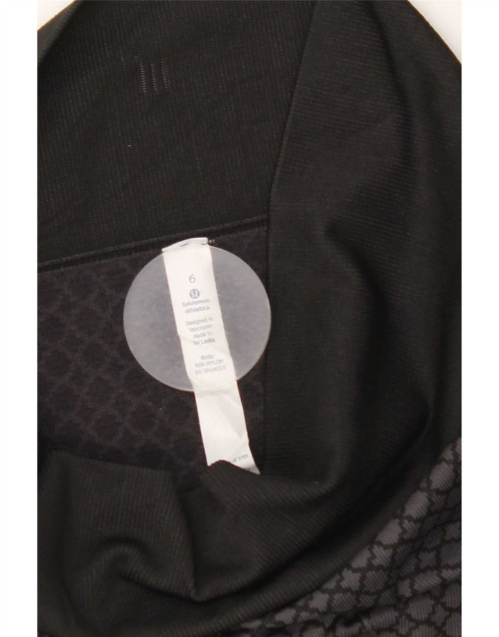 Lululemon Leggings capri feminino US 6 nylon geométrico cinza médio