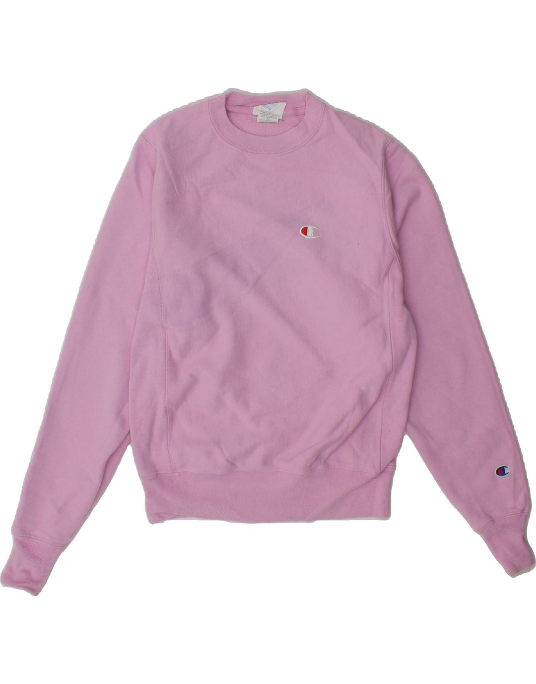 CHAMPION Womens Oversized Sweatshirt Jumper UK 6 XS Pink Cotton Vintage Champion and Second-Hand Champion from Messina Hembry 