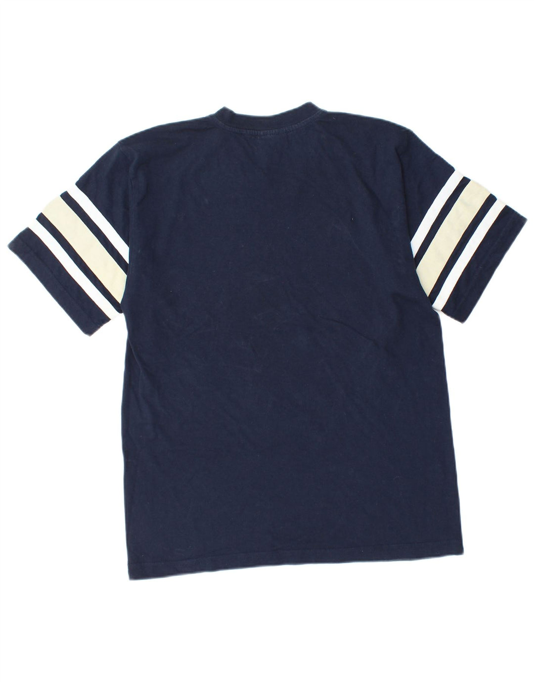 CAMPEÃO Camiseta masculina gráfica top pequeno algodão colorblock azul marinho