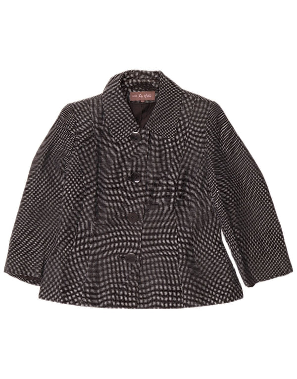 Jaqueta blazer feminina Marks & Spencer com 4 botões Reino Unido 14 médio azul marinho