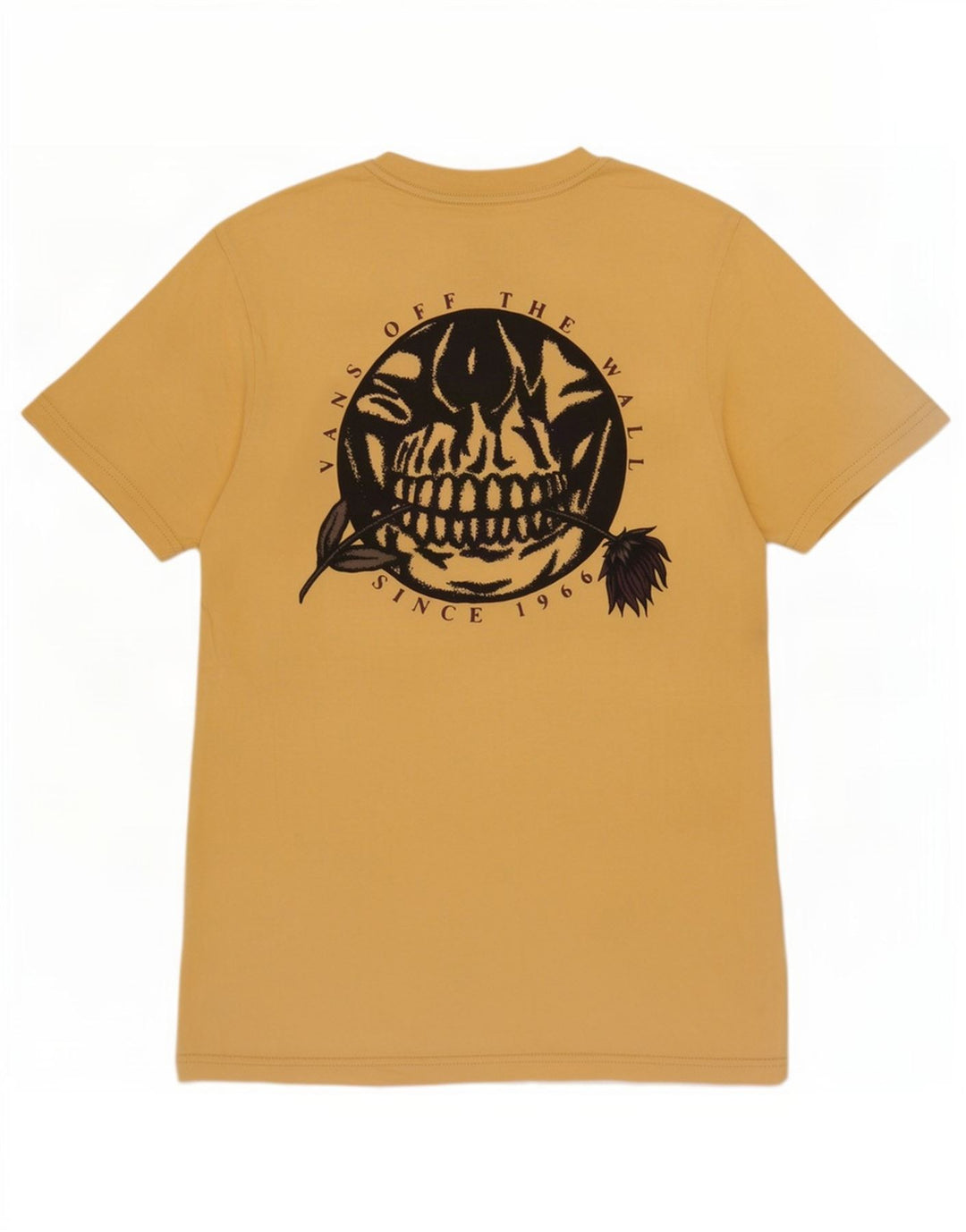Camiseta Vans Masculina Custom Fit Graphic Top Pequeno Algodão Amarelo