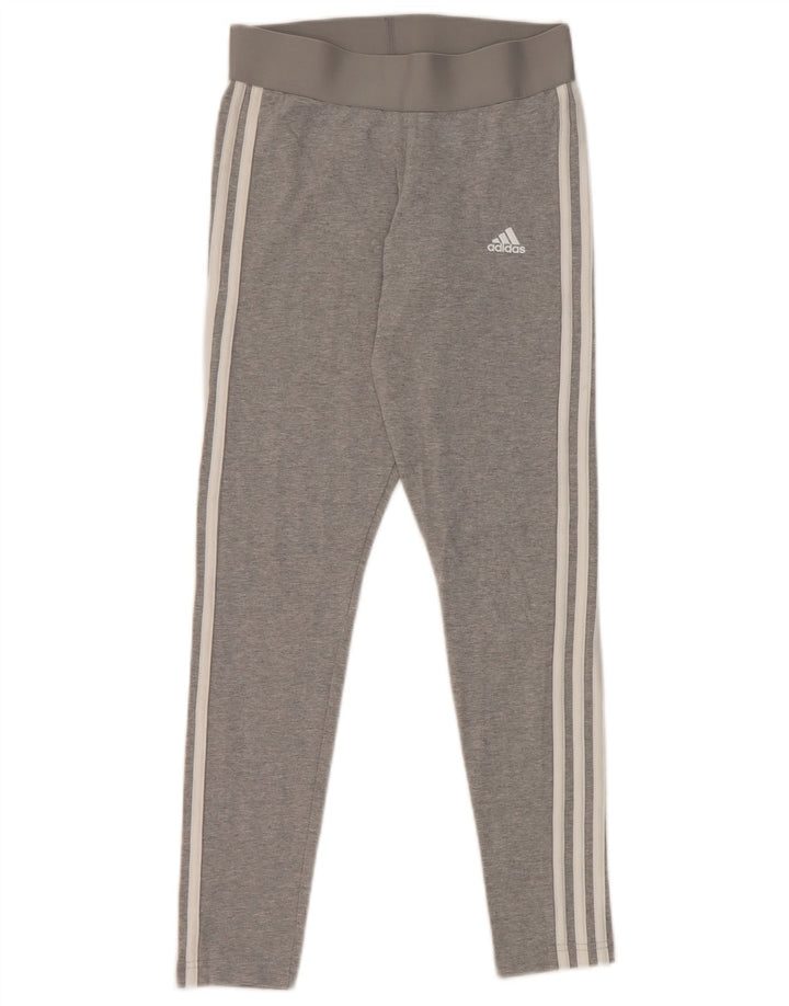 Leggings Adidas Femininas UK 8 Pequenas Cinza Algodão