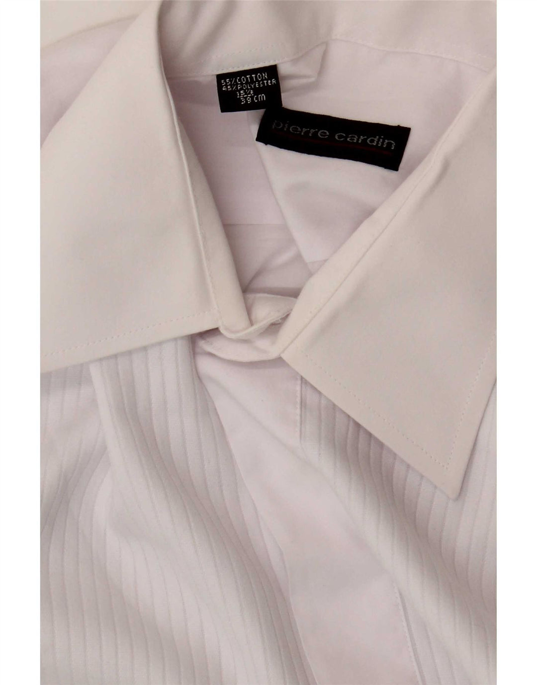 Camisa formal masculina Pierre Cardin tamanho 39 15 1/2 algodão branco médio