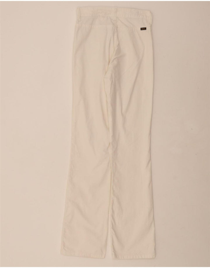 LEE Womens High Waist Casual Trousers W26 L33 White Cotton Vintage Lee and Second-Hand Lee from Messina Hembry 