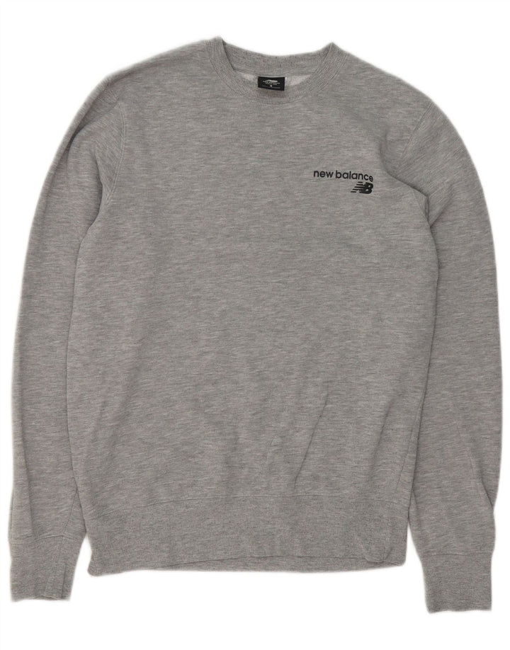 Moletom New Balance Masculino Jumper Pequeno Algodão Cinza