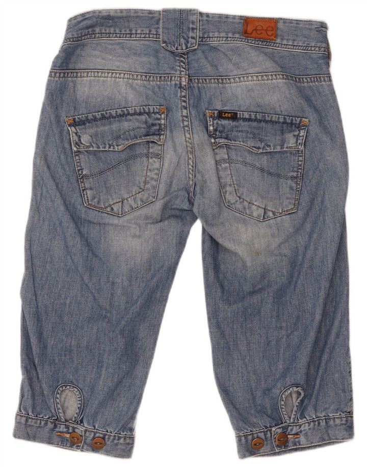 Lee Womens Chazey Cargo Shorts jeans W27 pequeno algodão azul
