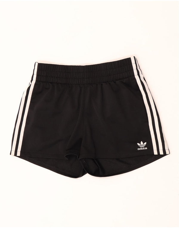 Shorts esportivos femininos Adidas UK 10 pequeno poliéster preto