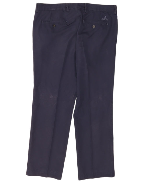 Adidas Mens Climalite Chino Calças W36 L29 Azul Marinho Poliéster