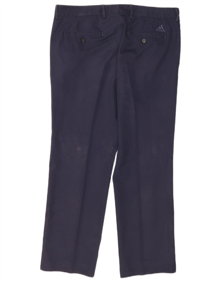 Adidas Mens Climalite Chino Calças W36 L29 Azul Marinho Poliéster