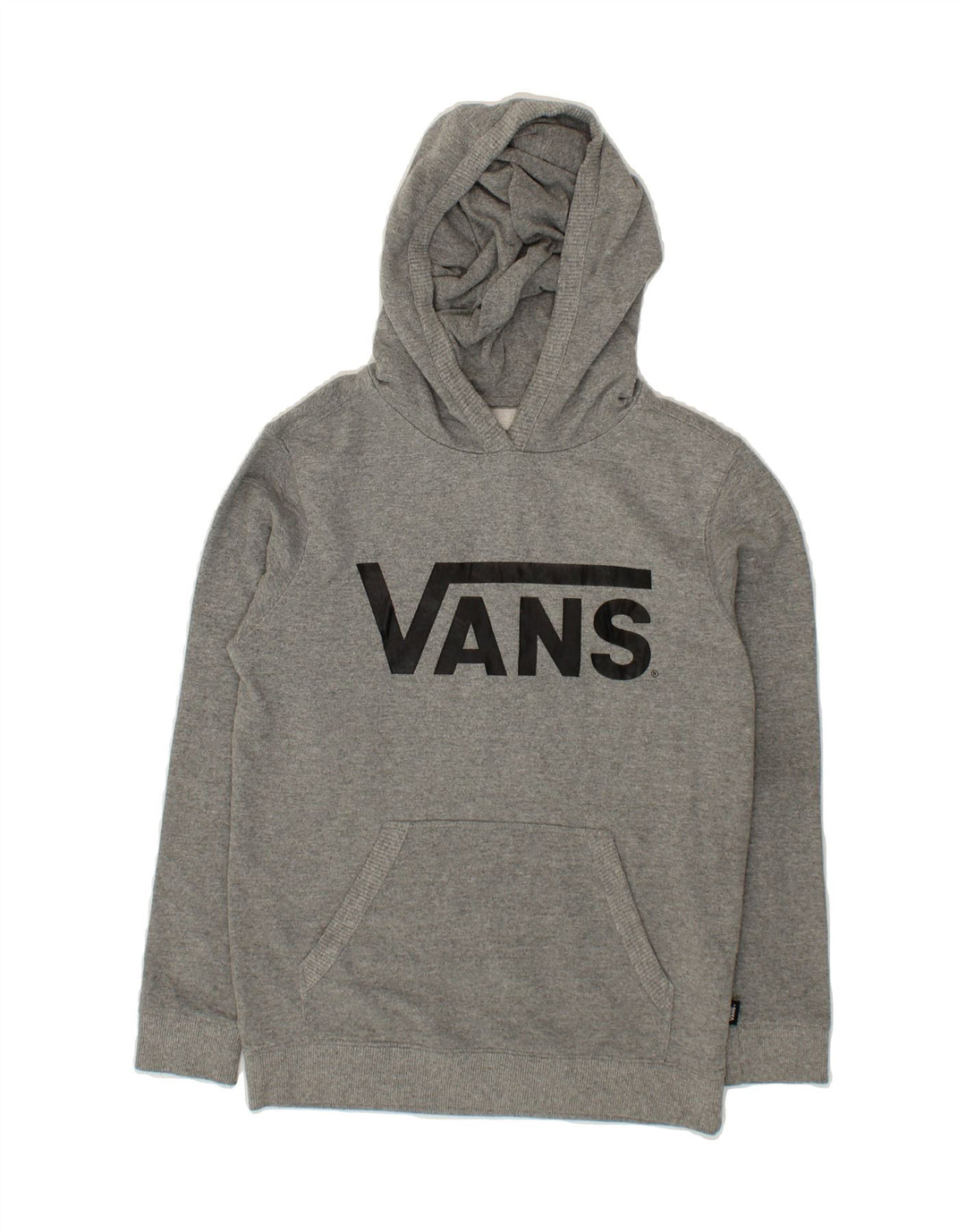 VANS Womens Graphic Hoodie Jumper UK 12 Medium Grey Cotton Vintage Vans and Second-Hand Vans from Messina Hembry 