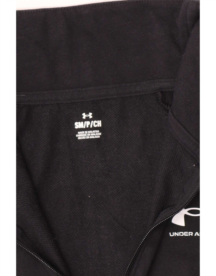 Under Armour Feminino Zip Neck Pulôver Treino Top Reino Unido 10 Pequeno Preto