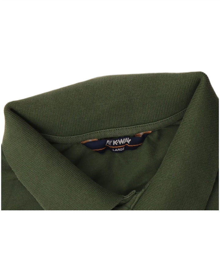 Camisa polo masculina K-Way grande verde