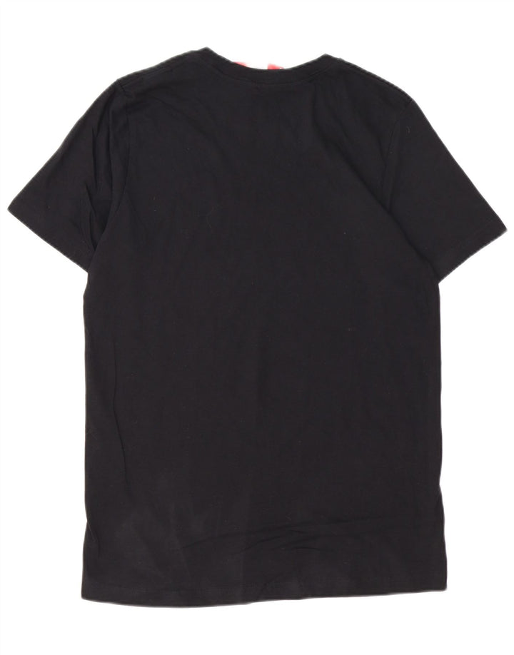 Camiseta masculina NIKE Slim Fit Graphic Top grande de algodão preto