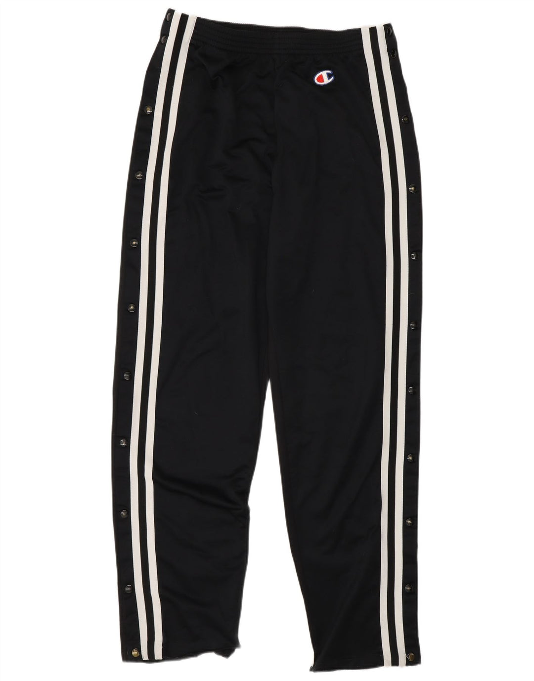 Calça de treino masculina Champion poliéster listrado preto médio