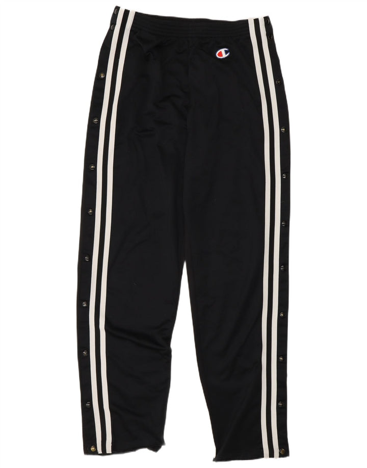 Calça de treino masculina Champion poliéster listrado preto médio