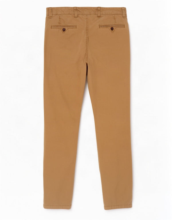 Tommy Hilfiger Mens Slim Chino Calças W30 L32 Algodão Bege