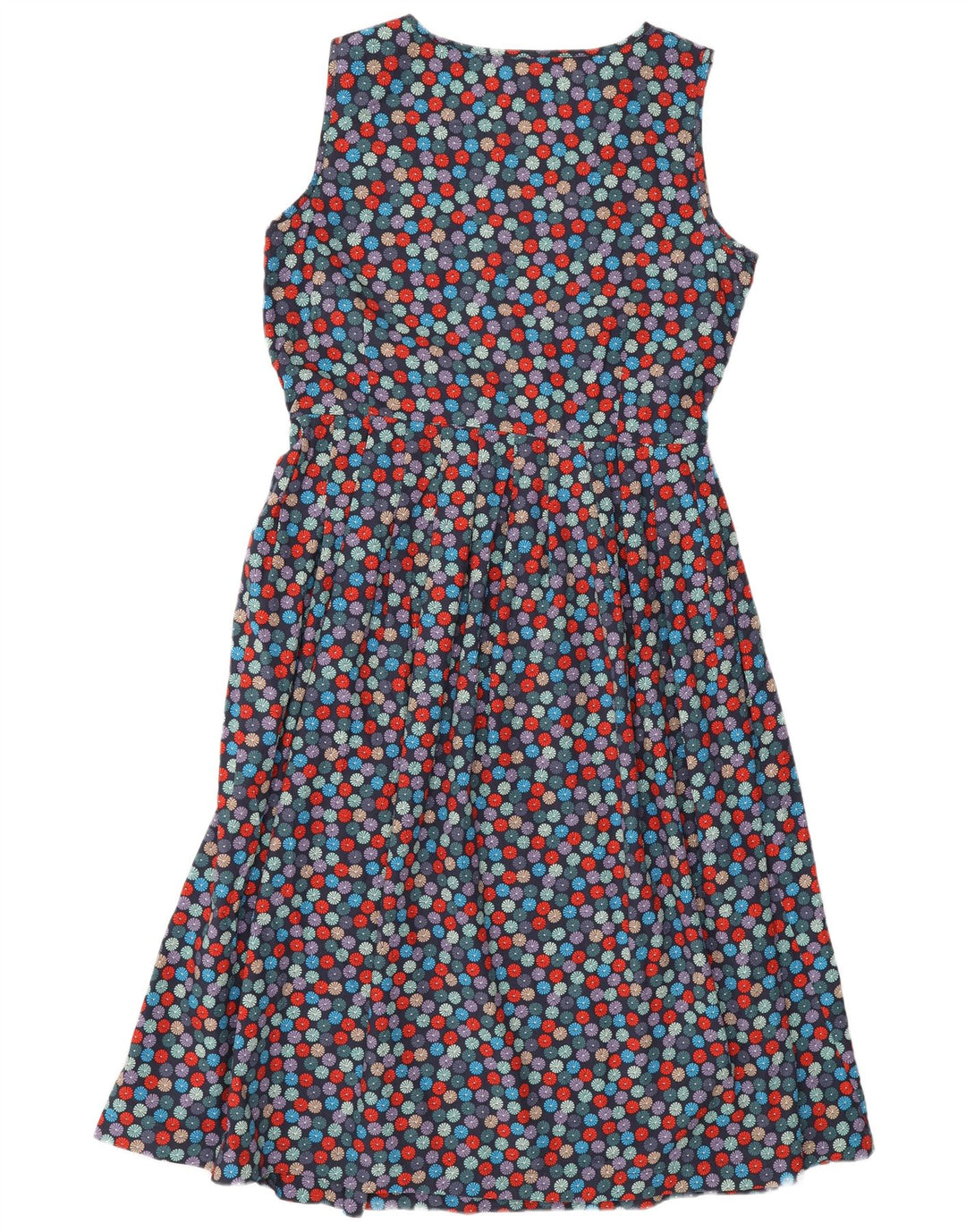 Vestido feminino Seasalt Cornwall A-Line Reino Unido 14 grande multicolorido manchado
