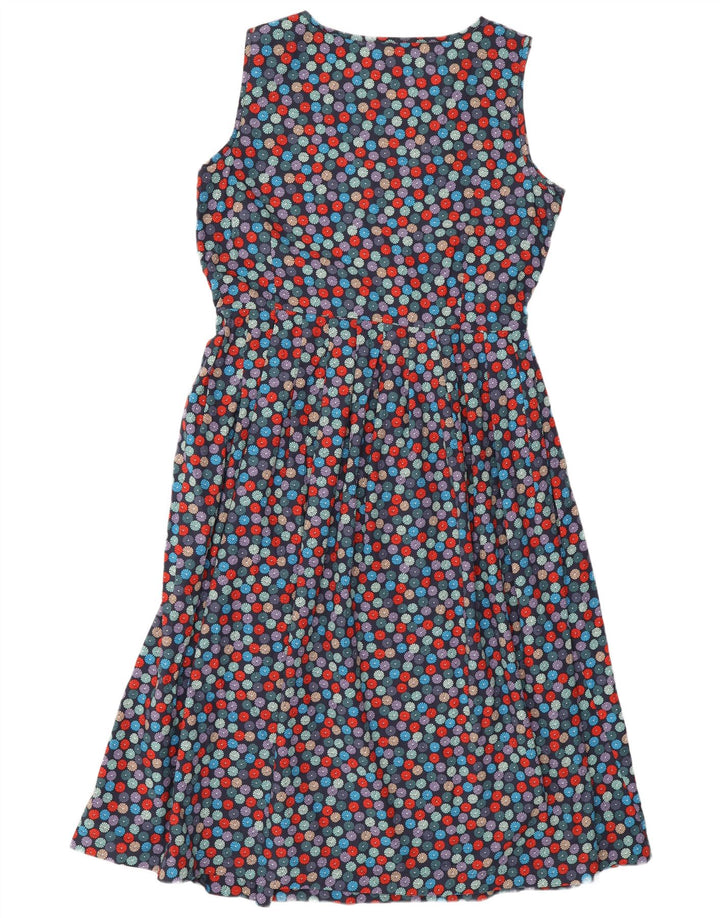 Vestido feminino Seasalt Cornwall A-Line Reino Unido 14 grande multicolorido manchado