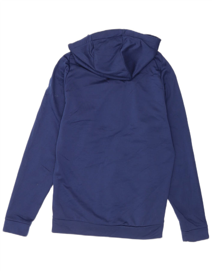 Suéter Nike masculino Dri Fit Zip com capuz pequeno azul marinho poliéster