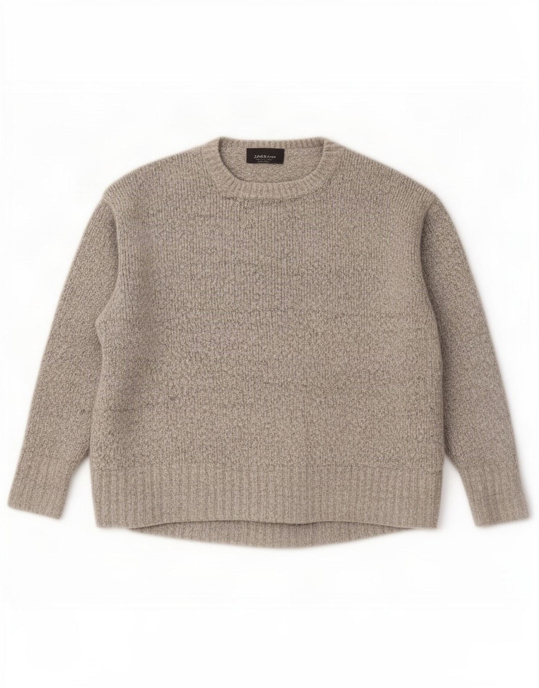Zara Suéter feminino oversized com gola redonda Reino Unido 10 pequeno cinza manchado