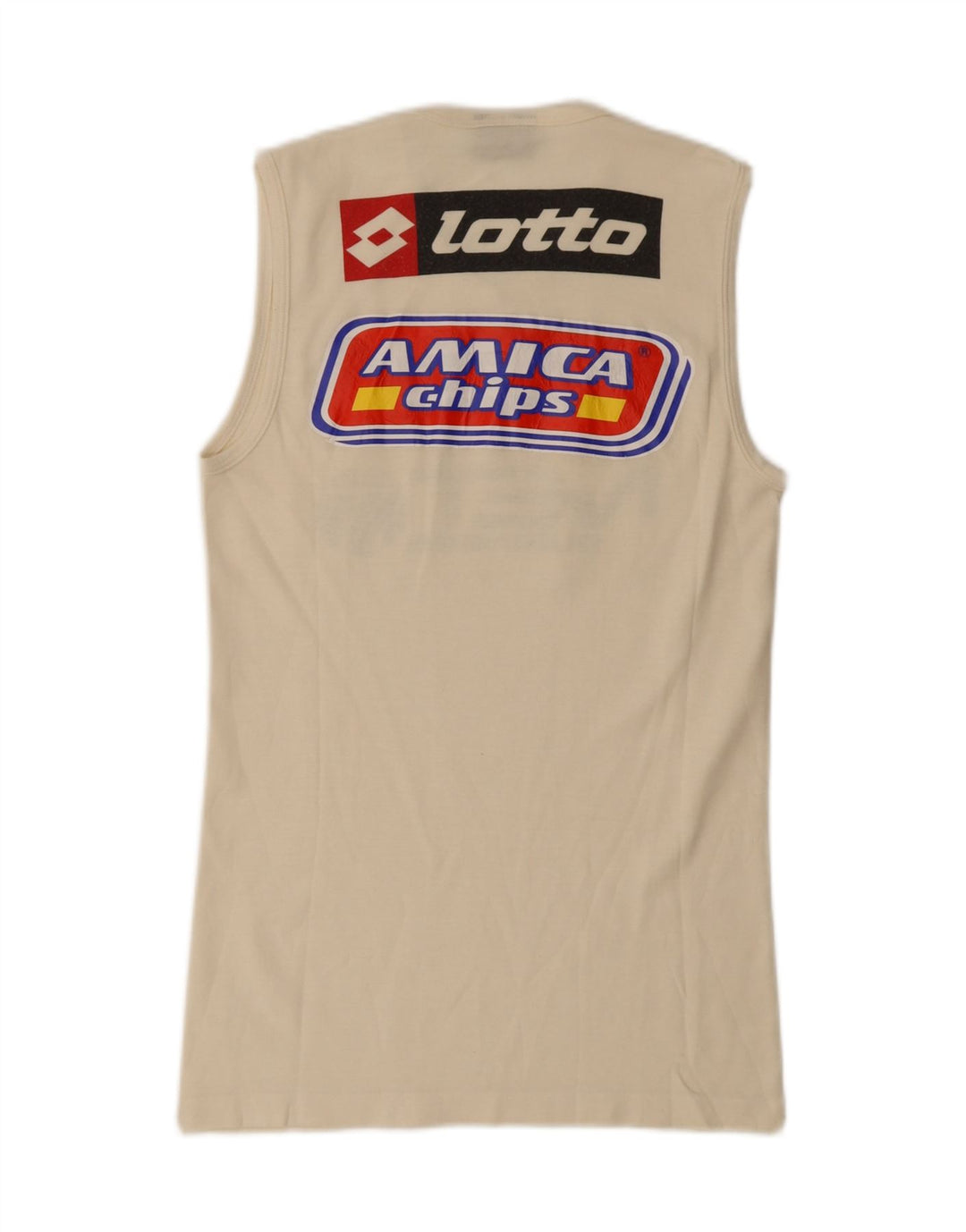 Lotto Mens Graphic Vest Top Pequeno Algodão Off White