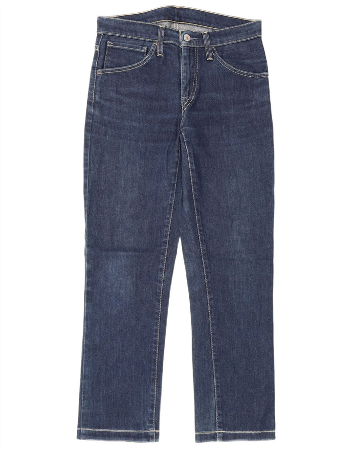 Jeans retos femininos Levi's W29 L28 algodão azul marinho