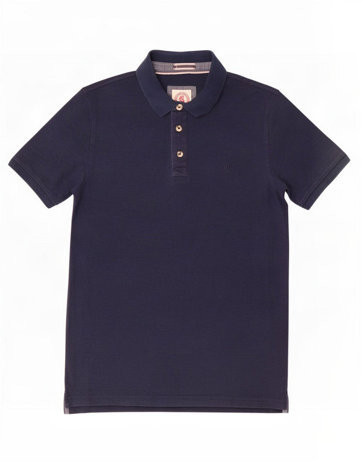 Camisa polo masculina Fat Face médio algodão azul marinho