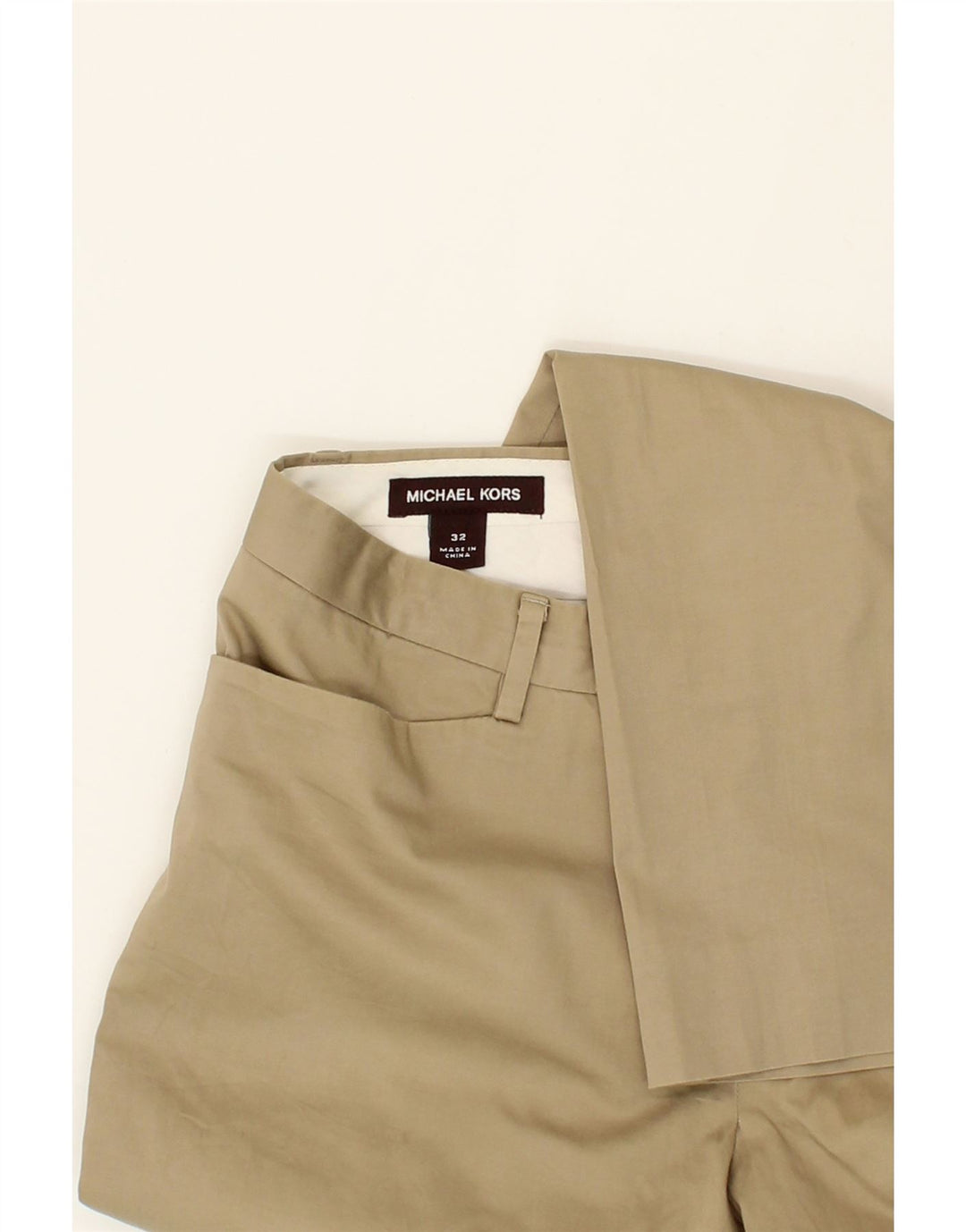 MICHAEL KORS Mens Slim Fit Casual Trousers W32 L30 Brown Cotton Vintage Michael Kors and Second-Hand Michael Kors from Messina Hembry 