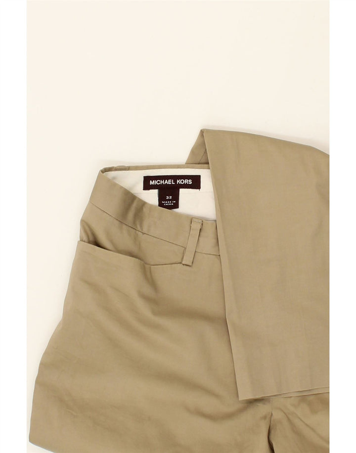 MICHAEL KORS Mens Slim Fit Casual Trousers W32 L30 Brown Cotton Vintage Michael Kors and Second-Hand Michael Kors from Messina Hembry 