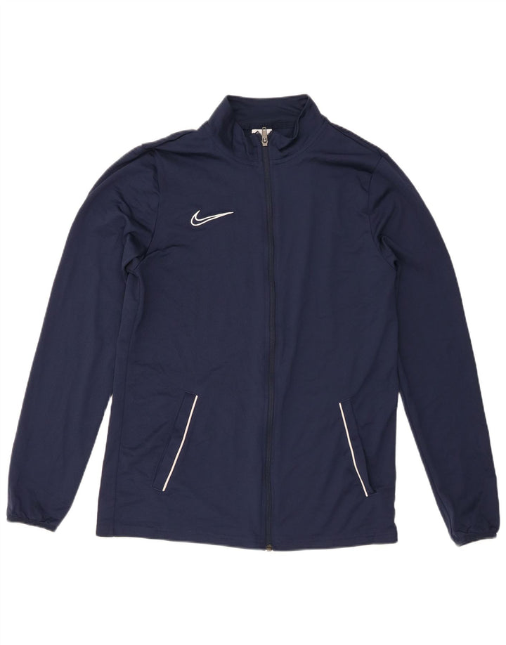 Nike Mens Dri Fit Tracksuit Top Jaqueta Grande Poliéster Azul Marinho