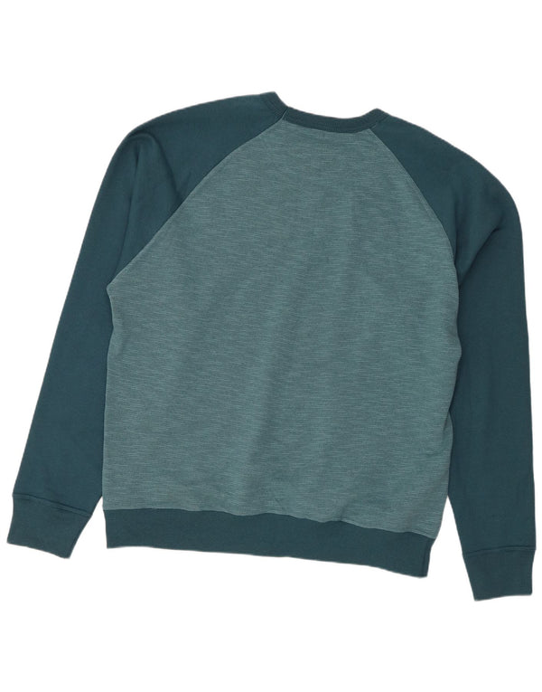 Champion moletom masculino jumper XL azul colorblock algodão