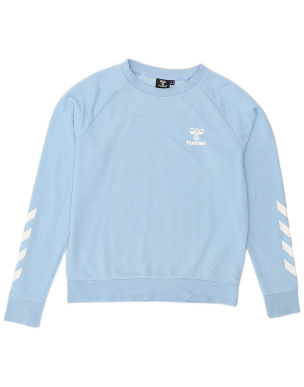 Hummel moletom masculino gráfico jumper pequeno azul algodão