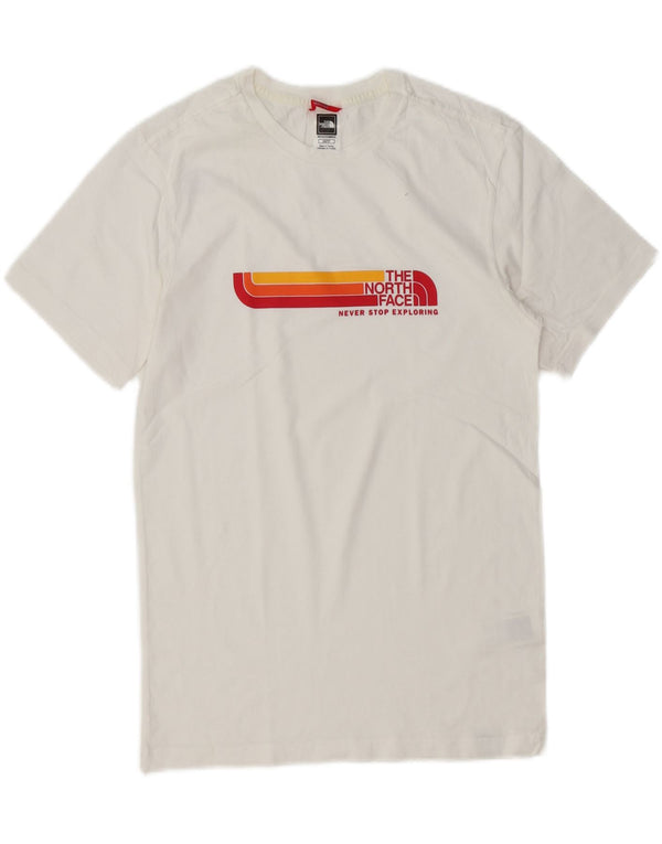 Camiseta gráfica masculina The North Face XS algodão branco