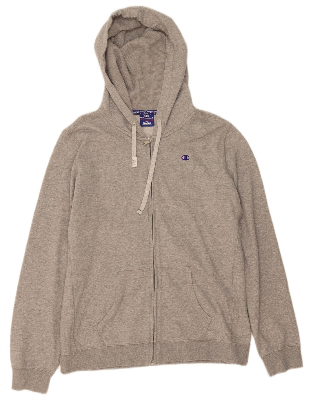Suéter feminino com capuz e zíper CHAMPION UK 18 XL algodão cinza