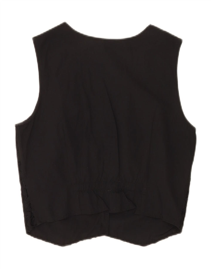 Colete feminino Arizona EU 38 médio preto floral viscose