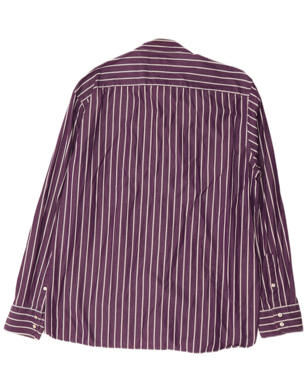 Camisa masculina Tommy Hilfiger XL listrada roxa de algodão