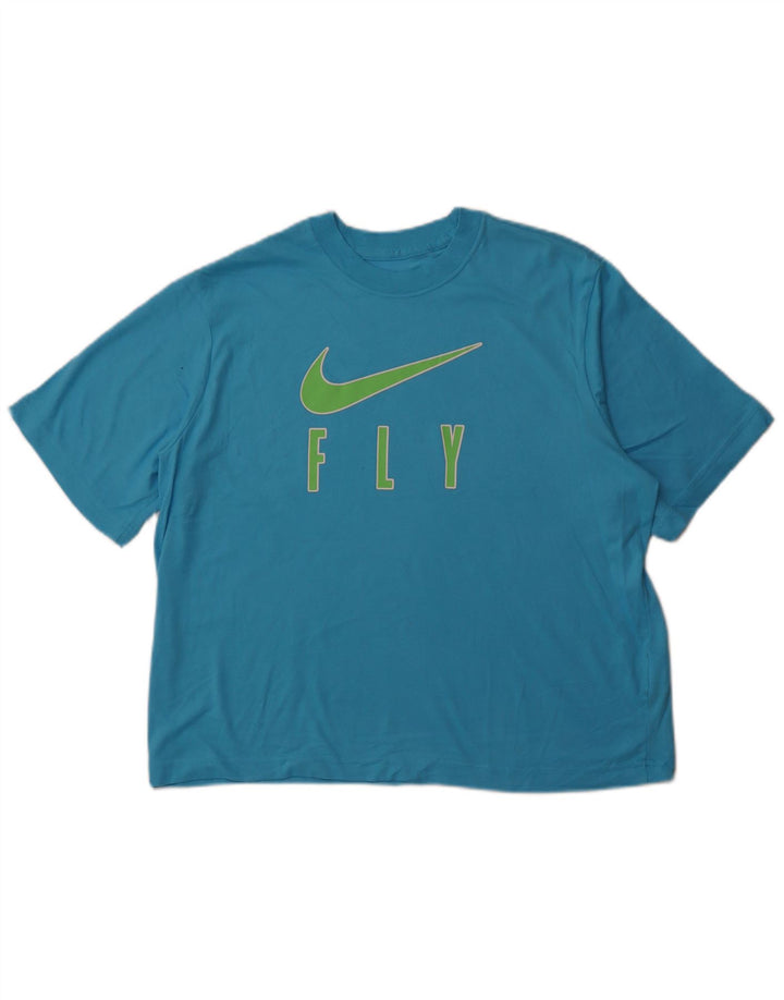 Camiseta feminina Nike Loose Fit Graphic UK 14 Médio Algodão Azul
