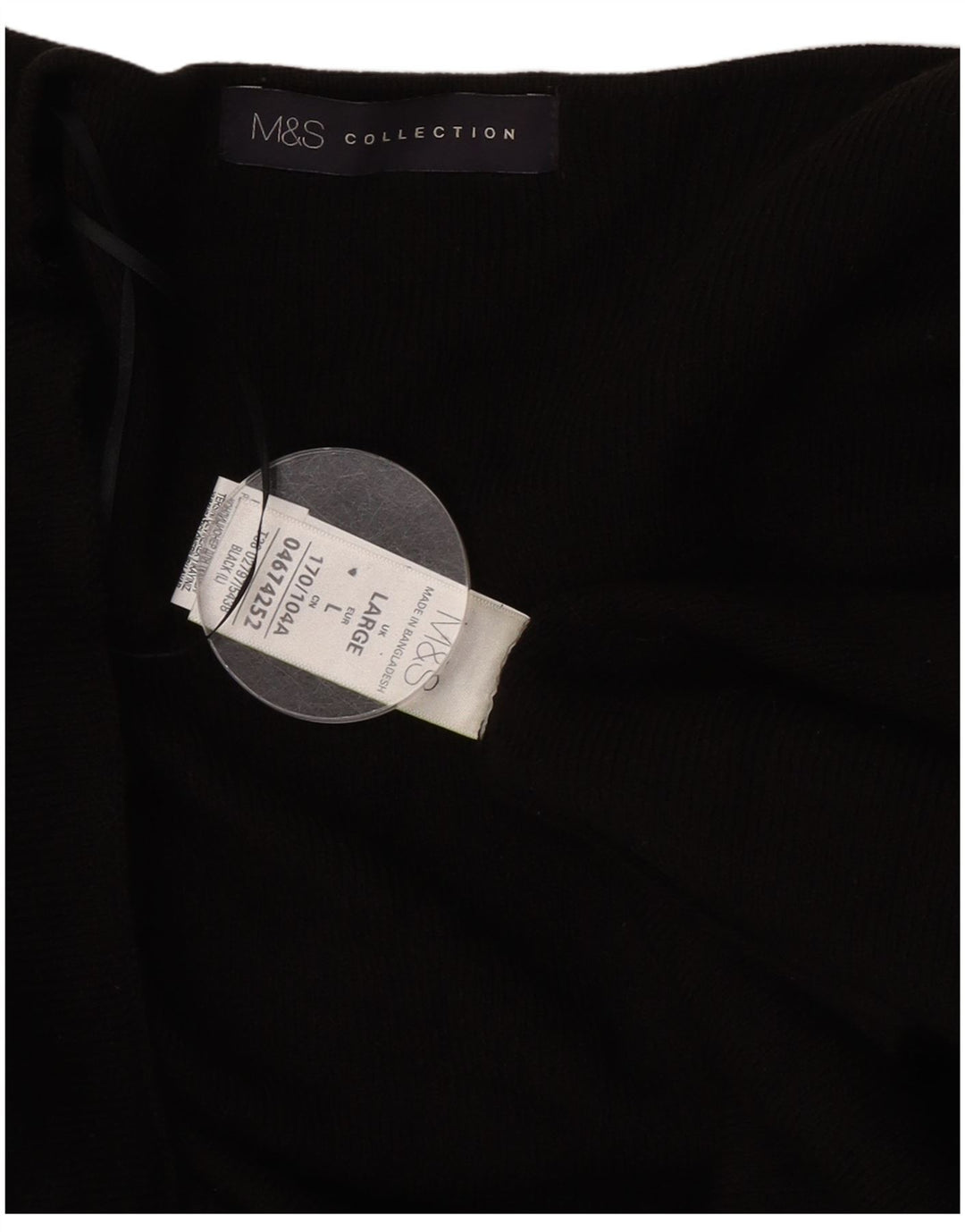 Suéter cardigã aberto feminino Marks & Spencer Reino Unido 16 grande acrílico preto
