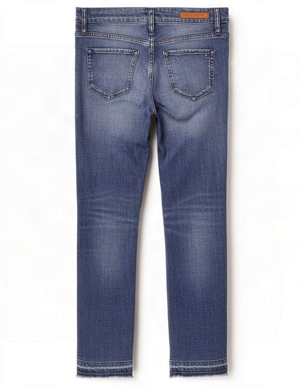 Tommy Hilfiger feminino Roma RW jeans retos W29 L28 algodão azul
