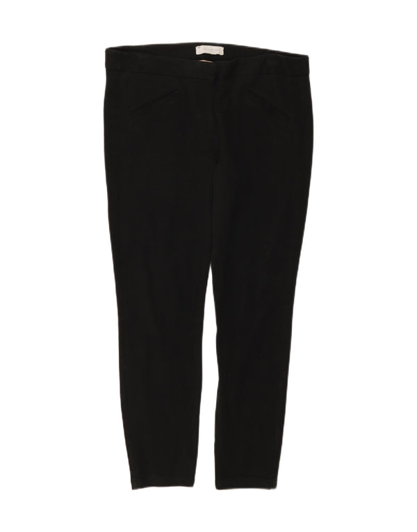 Calça feminina casual super skinny Gap US 10 grande W34 L27 algodão preto