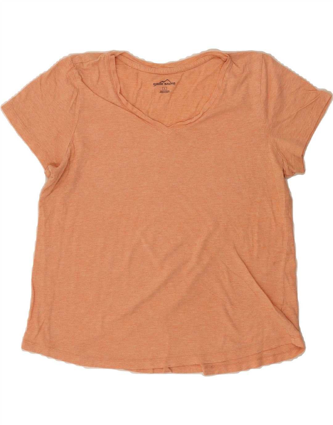 EDDIE BAUER Womens T-Shirt Top UK 16 Large Orange Cotton Vintage Eddie Bauer and Second-Hand Eddie Bauer from Messina Hembry 