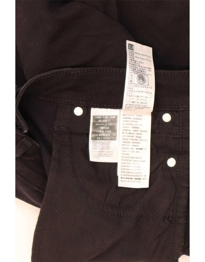 Calça jeans feminina Levi's 712 Slim W26 L30 algodão preto