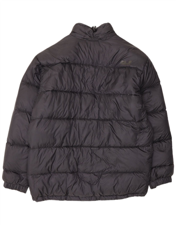 Jaqueta acolchoada masculina Jack Wolfskin Reino Unido 40/42 grande poliéster preto