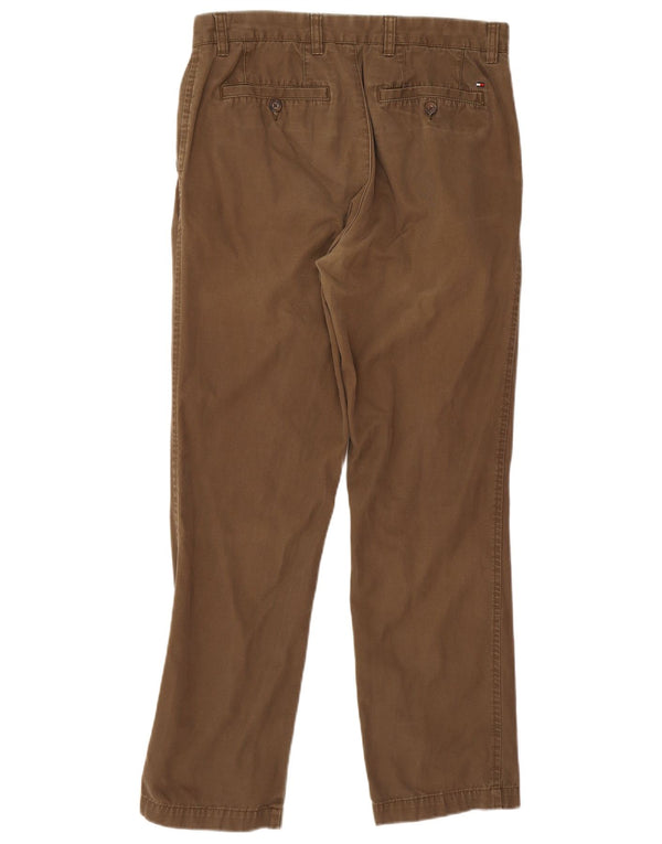 Tommy Hilfiger Calça Chino Masculina Reta W31 L30 Algodão Marrom