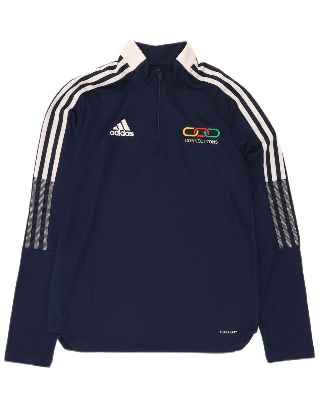 ADIDAS Boys Aeroready Graphic Pullover Treino Top 13-14 Anos Azul Marinho