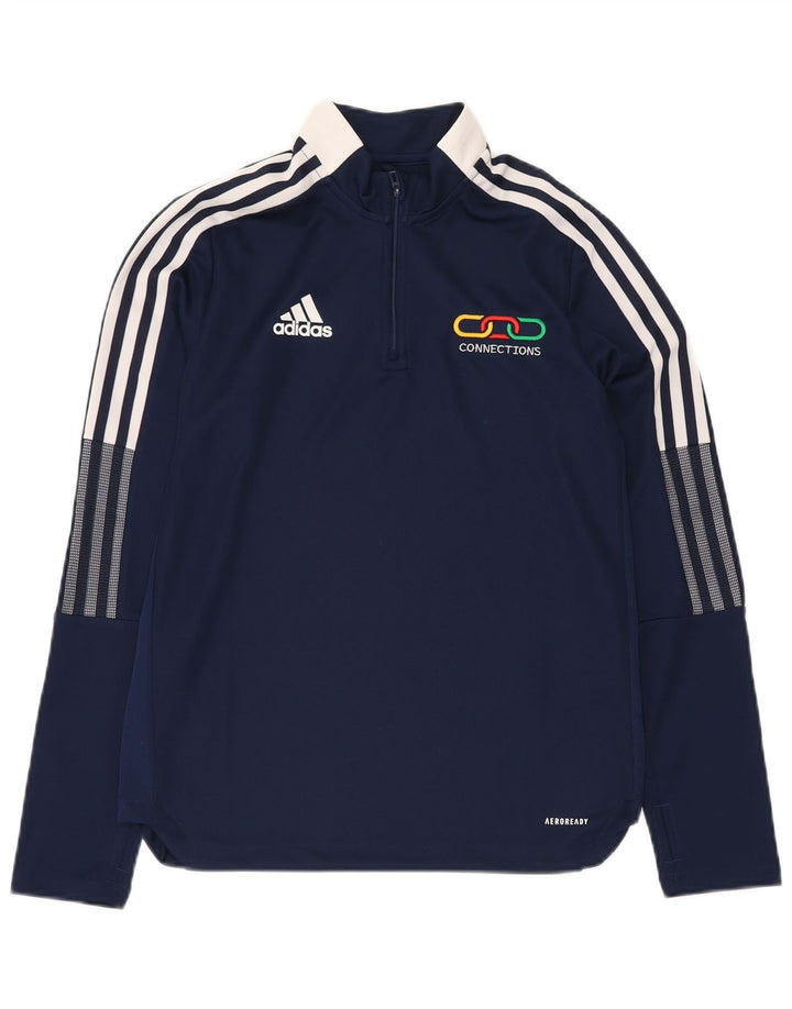 ADIDAS Boys Aeroready Graphic Pullover Treino Top 13-14 Anos Azul Marinho